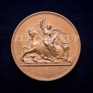 AE medaile 1866-RR-Vítězství nad Dány u Helgolandu a nad Italy u Lissa
